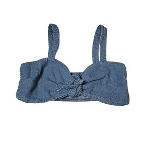 American Eagle Outfitters Denim Bralette  Size L Excellent Used‎ Condition